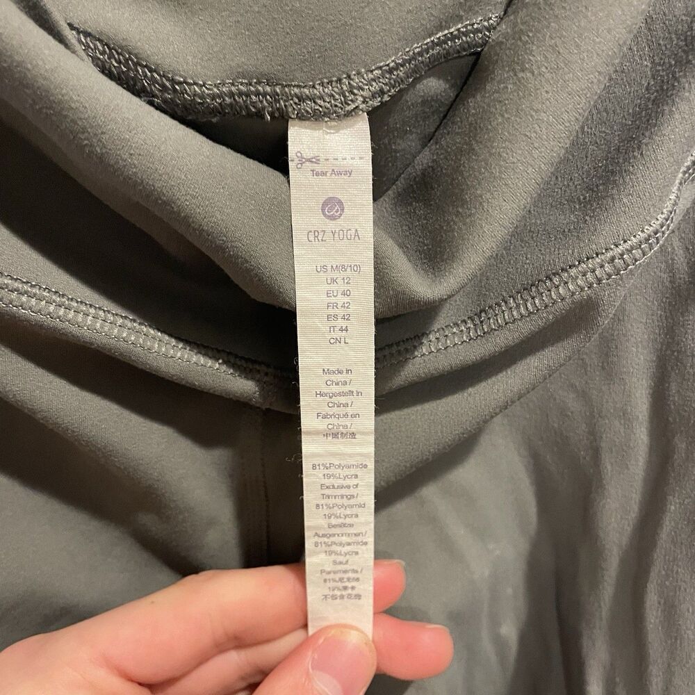 Crz Yoga Women’s Leggings Pant Grey Size M (8/10) Workout Athleisure Minimalist - Picture 7 of 8